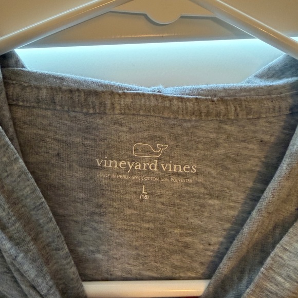 Youth L (16) Vineyard Vines Gray Whale Pocket Hoodie - Picture 2 of 5